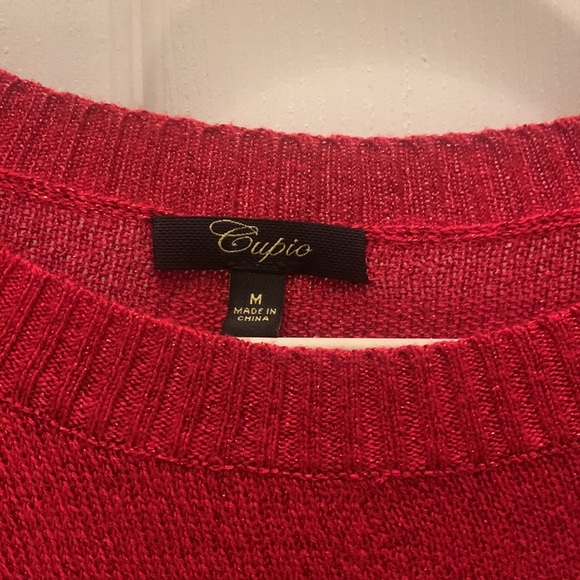 Cupio Red Sparkle Sweater - Picture 2 of 3